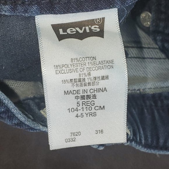 3/$20 Levi’s jeans age 4 - 5 - Picture 3 of 5